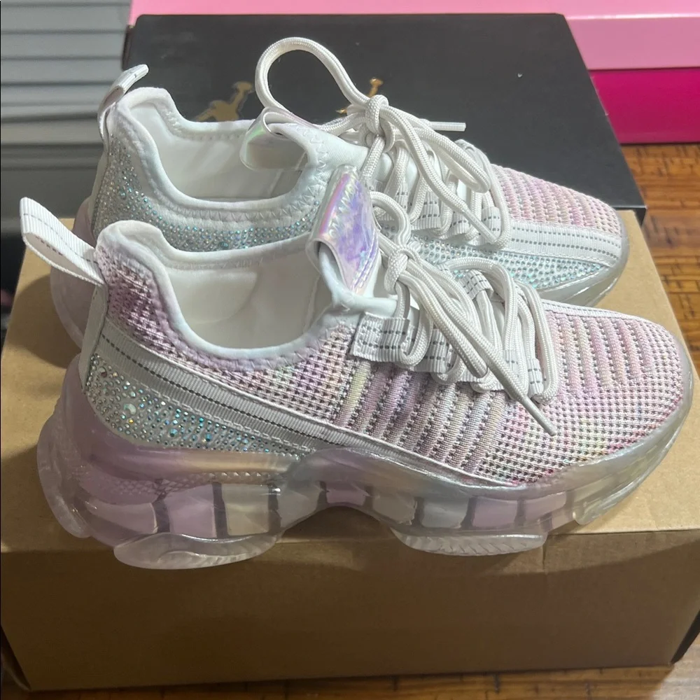 Steven By Steve Madden Kids Sneakers - White and Pink - Picture 4 of 4